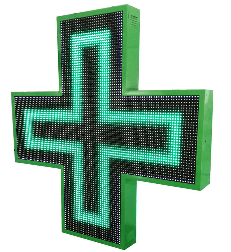 led panel custom made cross pharmacy σταυρος φαρμακείου