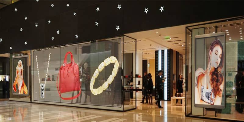 led screen transparent vitrine διάφανη οθόνη λεντ βιτρινα styled